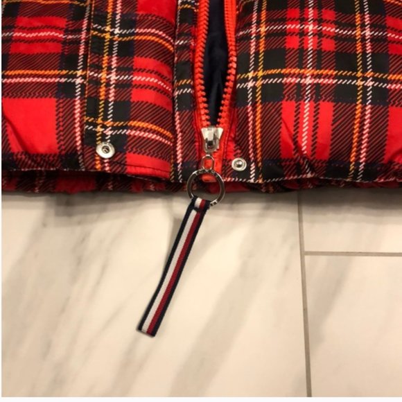 Tommy Hilfiger lightweight plaid puffer jacket unisex size m like new - Picture 5 of 5